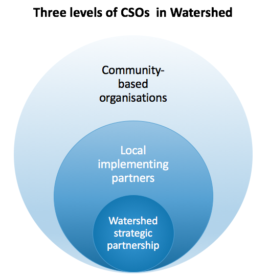 Three levels of CSOs in Watershed
